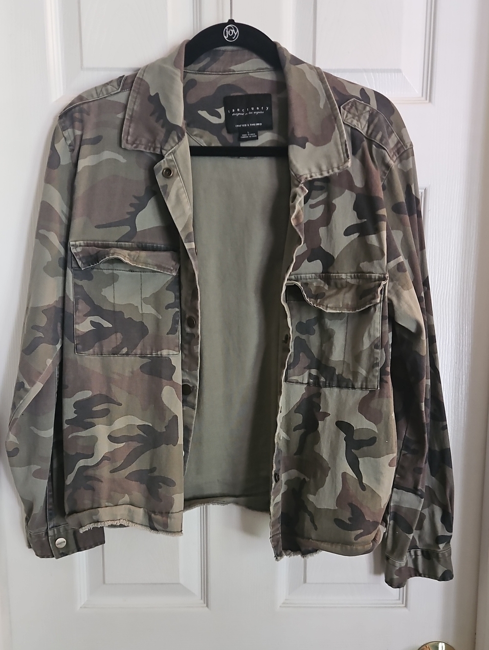 Sanctuary Camo Jean Jacket - Green/Brown